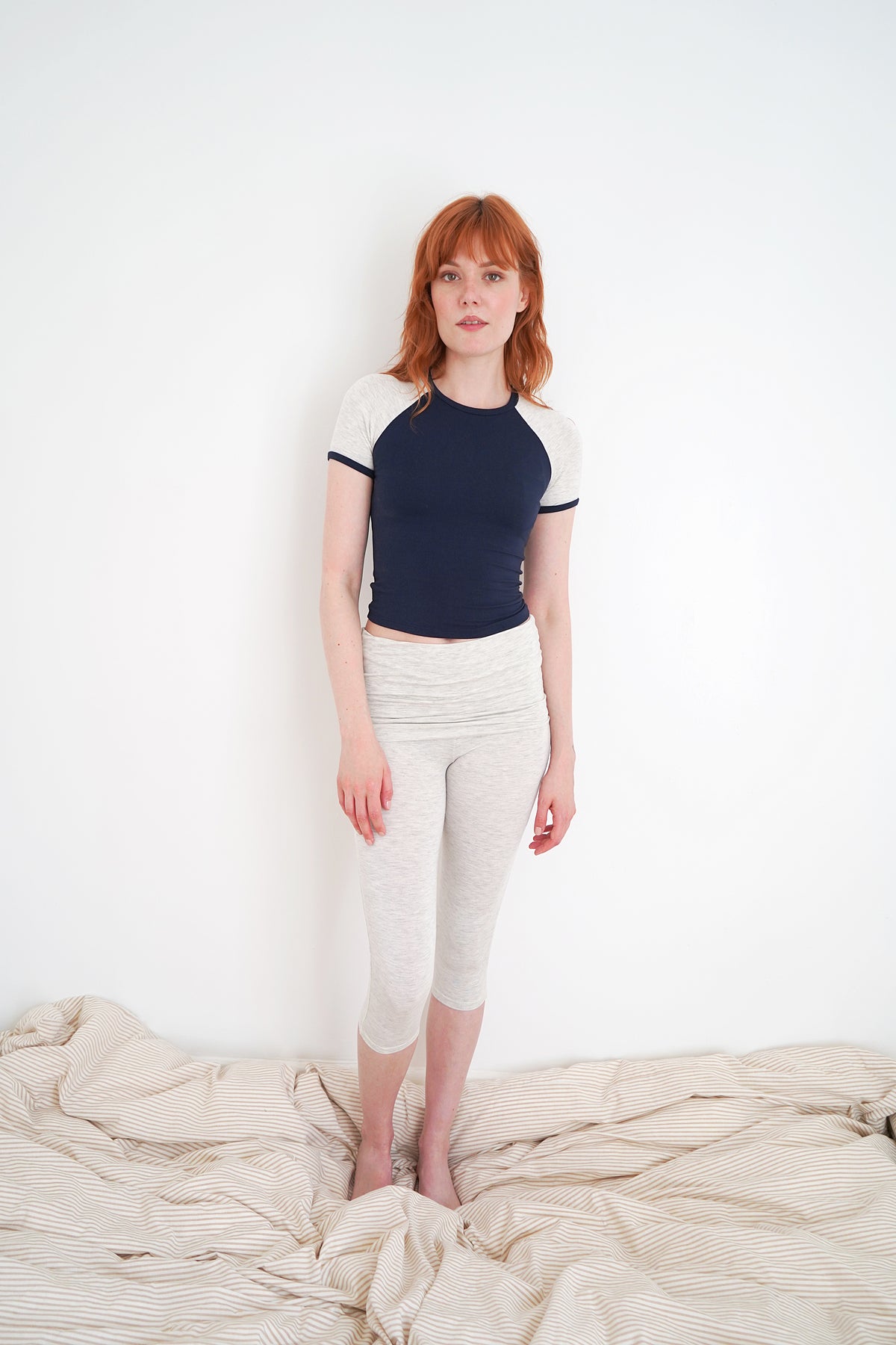 Gray bottoms on the larger model — Size: XS, S, M, L